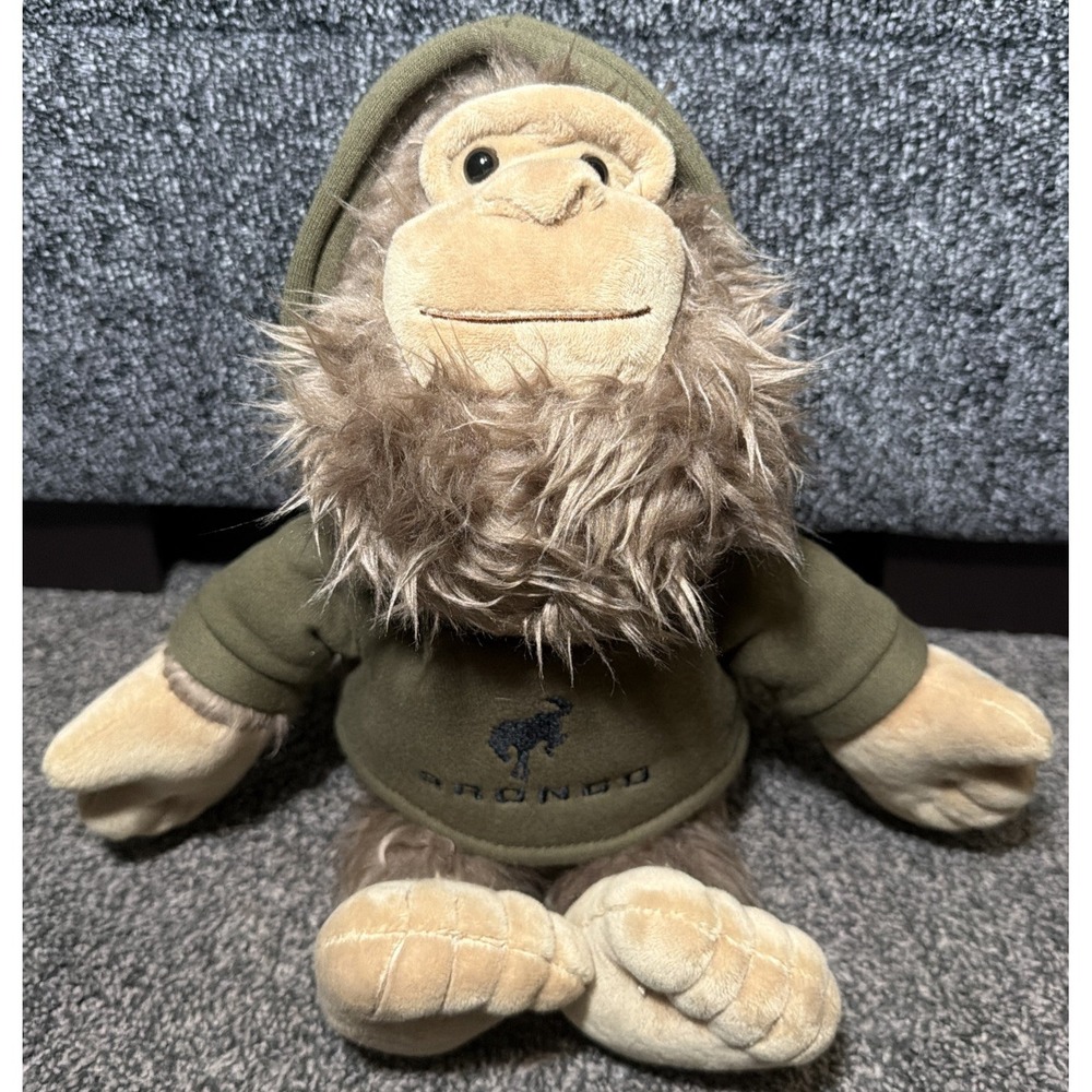Ford Bronco Sasquatch Plush 14" Green Hoodie NWT Bigfoot Yeti Toy RARE